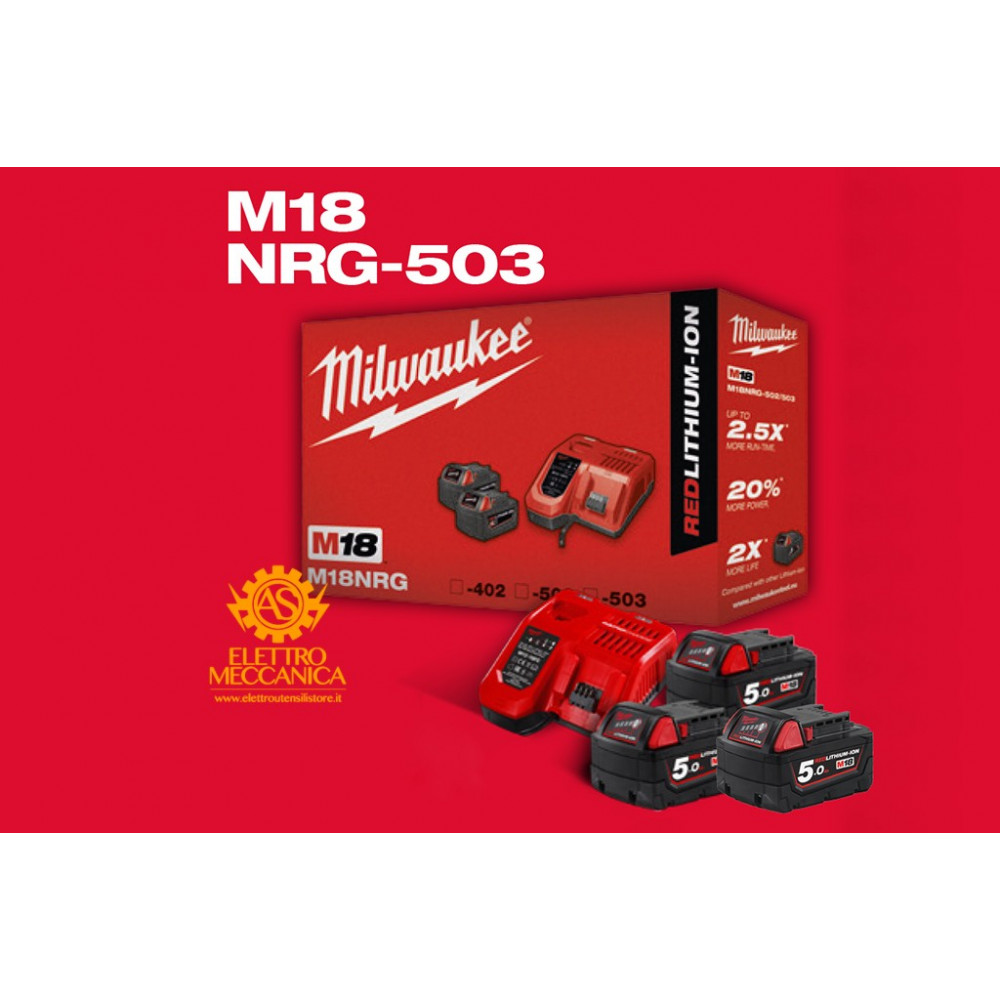 Kit Batterie et chargeur Milwaukee M18 NRG-503